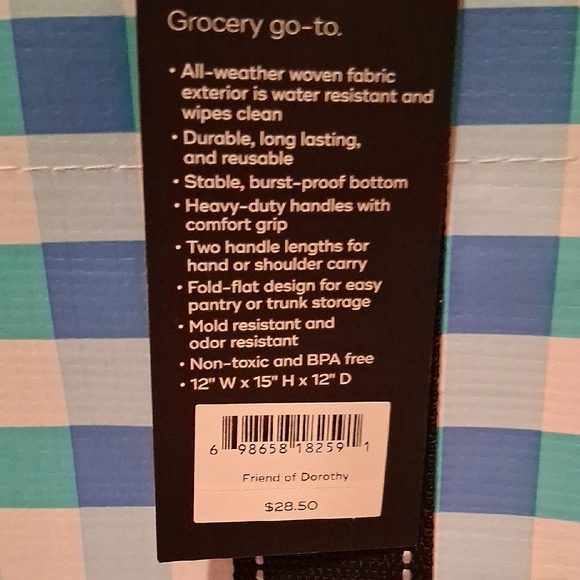 Scout Turquoise and White Checkered Men's Bag - Picture 2 of 4